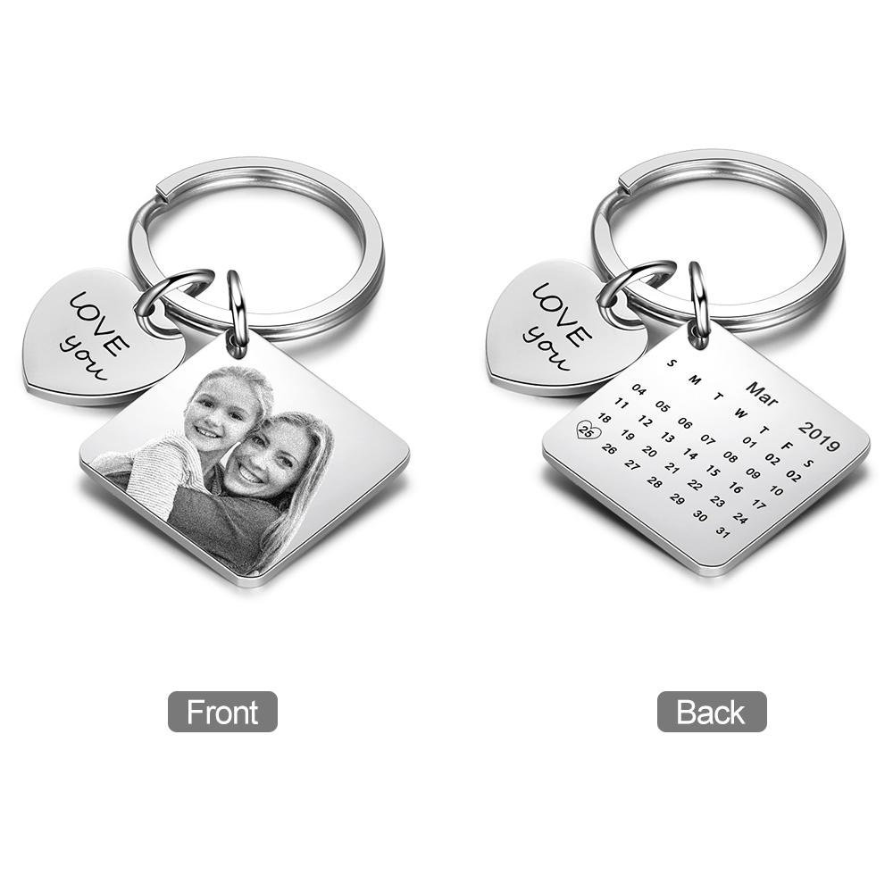 Loveyoufancy Keep Your Loved Ones Close with Our Personalized DIY Photo Calendar Keychain 