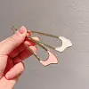 6PCS Elegant U Shape Oil Drip Metallic Hairpin
