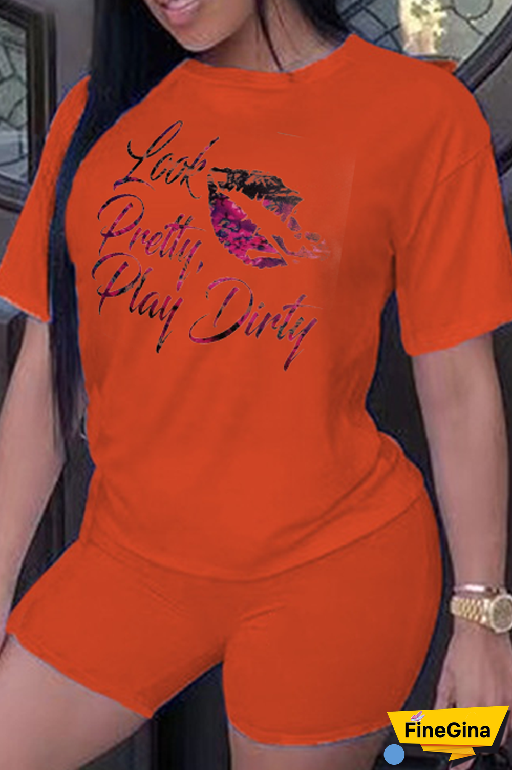 Black Casual Vintage Print Letter O Neck T-Shirts