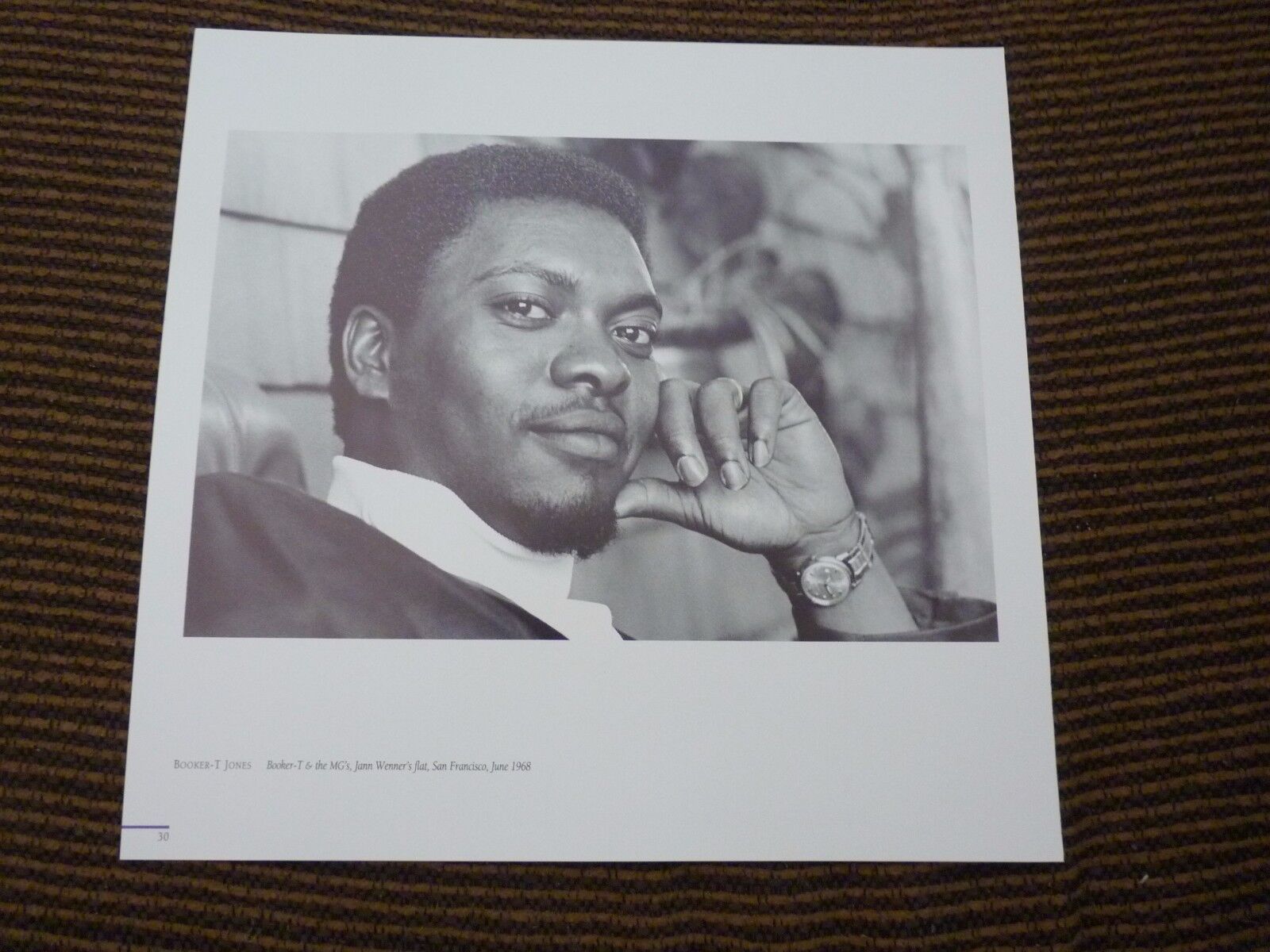 Single Page Booker-T Jones Coffee Table Book Photo Poster painting