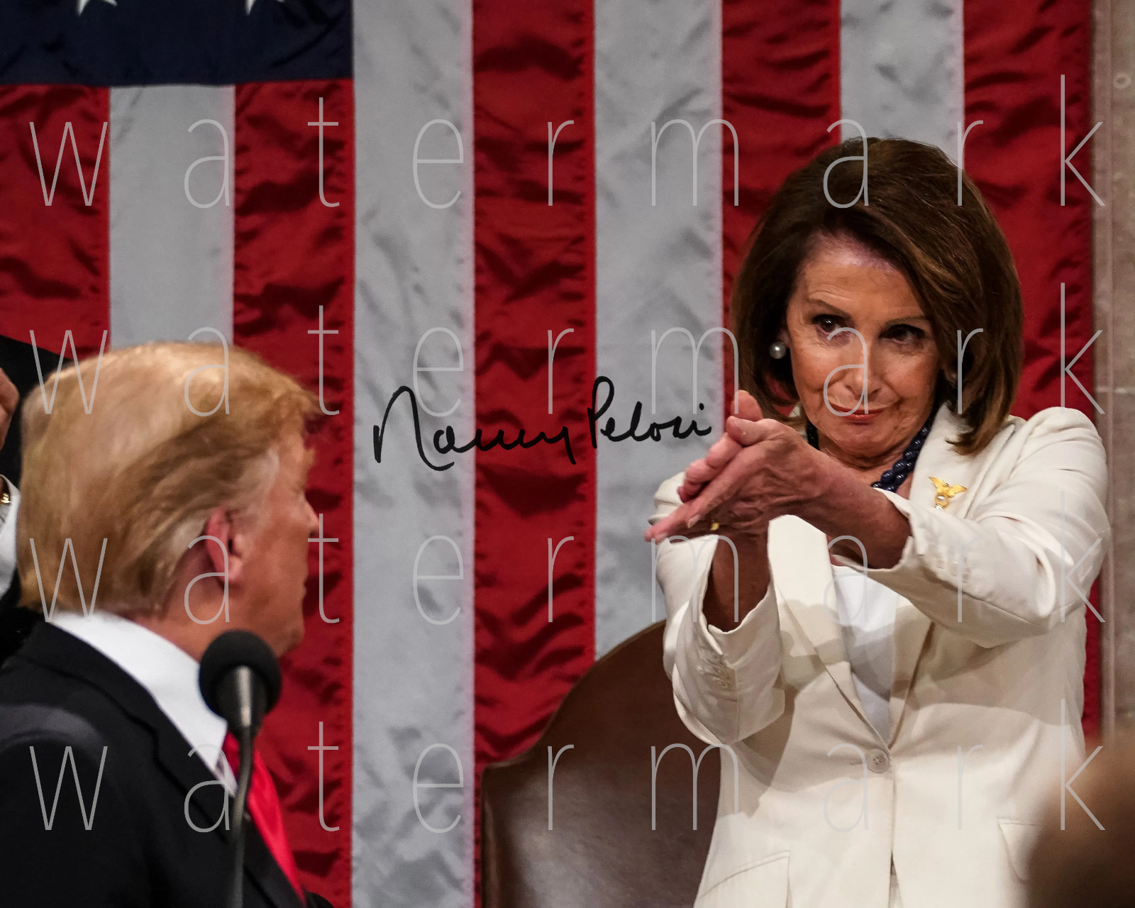 Nancy Pelosi signed 8X10 inch print Photo Poster painting poster picture autograph RP