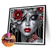 (US Only)4pcs 40x40cm Women 5D DIY Special Shape Crystal Partial Diamond Painting Kit