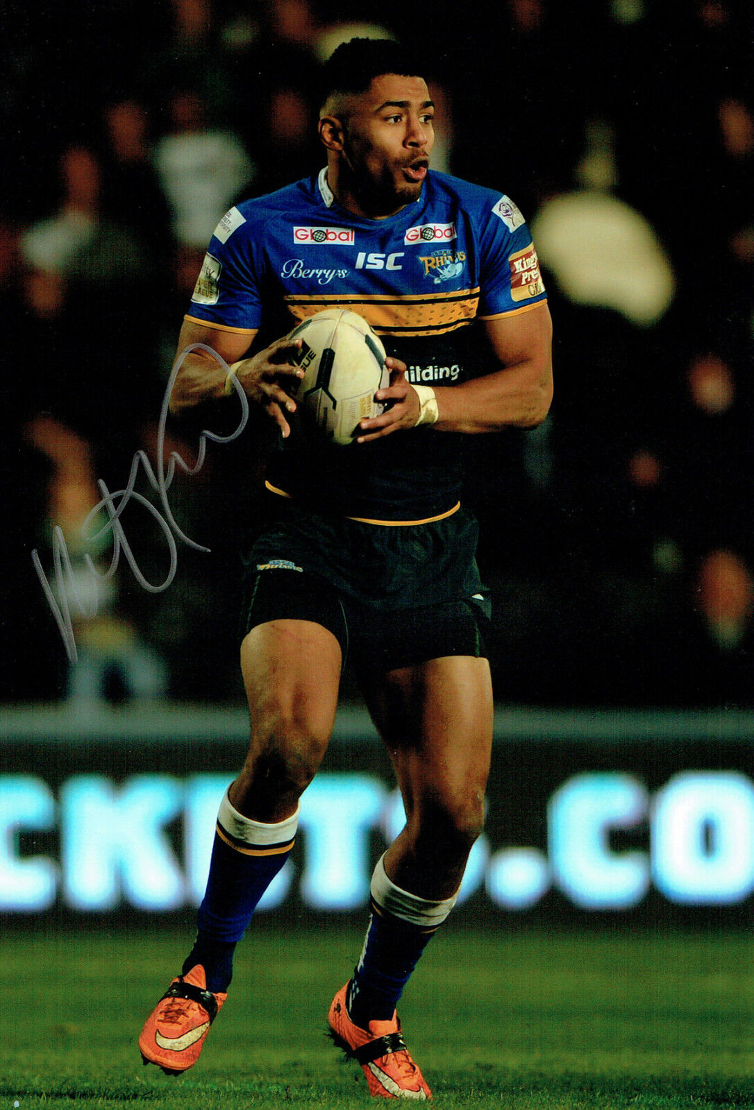 Kallum WATKINS Leeds Rhinos Rugby League Signed Autograph 12x8 Photo Poster painting AFTAL COA