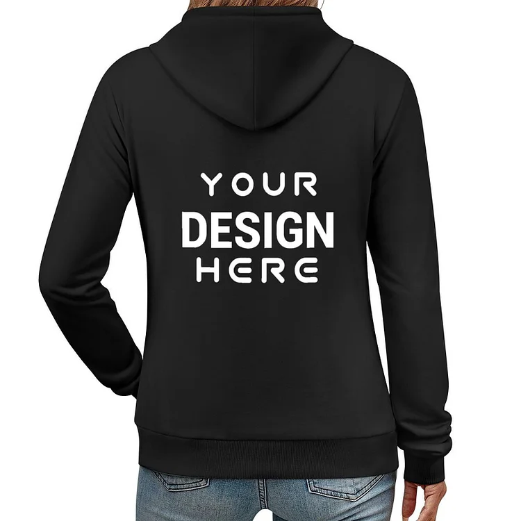 Personalized Custom Women's Hoodie Sweatshirt Back