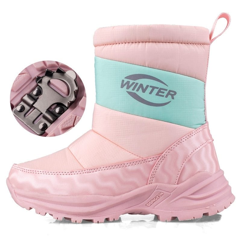 Women Boots Non-slip Waterproof Winter Ankle Snow Boots Children Platform Winter Shoes with Thick Fur Botas Mujer High Boots