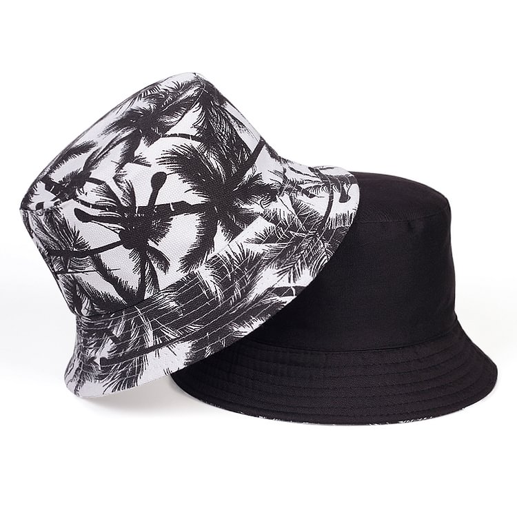 Coconut Leaves Double-sided Outdoor Bucket Hats