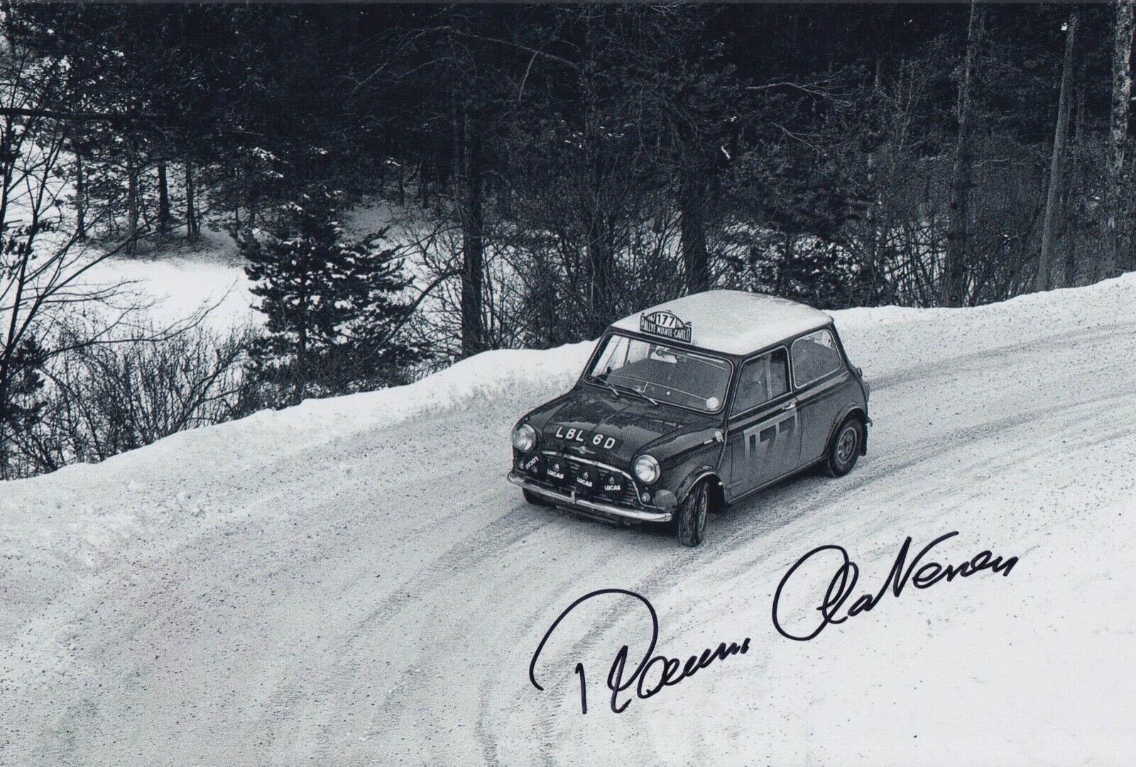 Rauno Aaltonen Hand Signed 12x8 Photo Poster painting Rally Autograph Mini Cooper 1