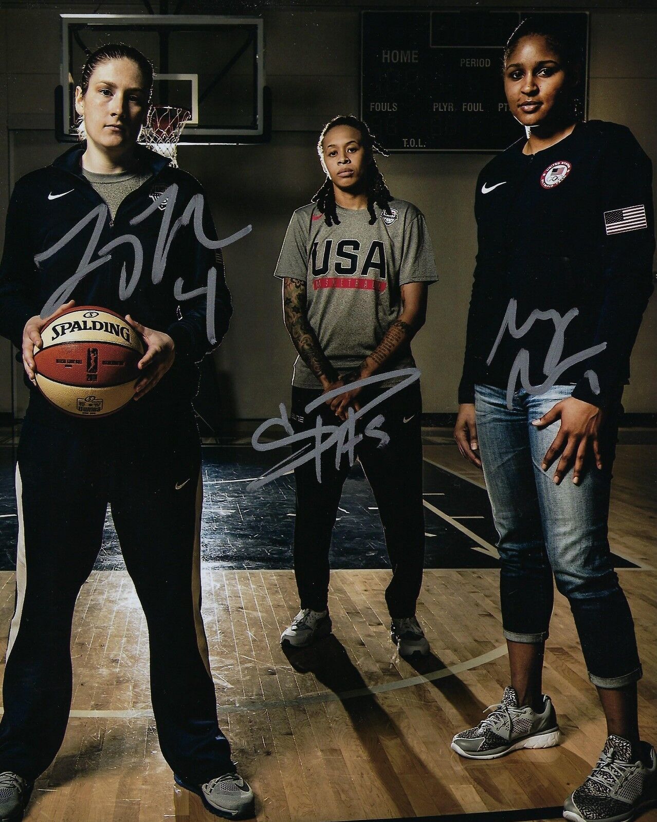 GFA Maya Moore, Whalen & Augustus * 2018 LYNX * Signed 8x10 Photo Poster painting PROOF A COA