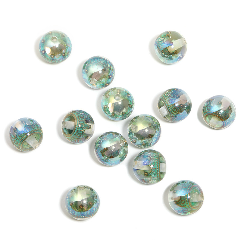 Crown Resin Beads 16mm for DIY Jewelry