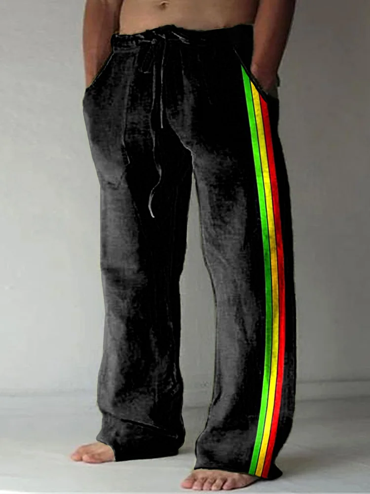 Wearshes Reggae Colorblock Cozy Casual Pants