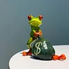 Money-Making Frog & Flower-Offering Frog Ornament  &mdash;Incorporate the ambition to make money into the ritual of life