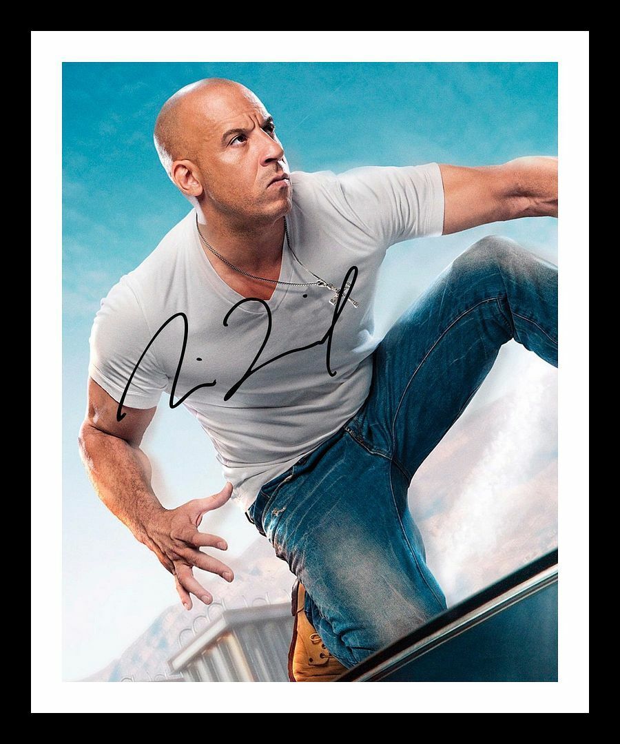 Vin Diesel - Fast & Furious Autograph Signed & Framed Photo Poster painting 1