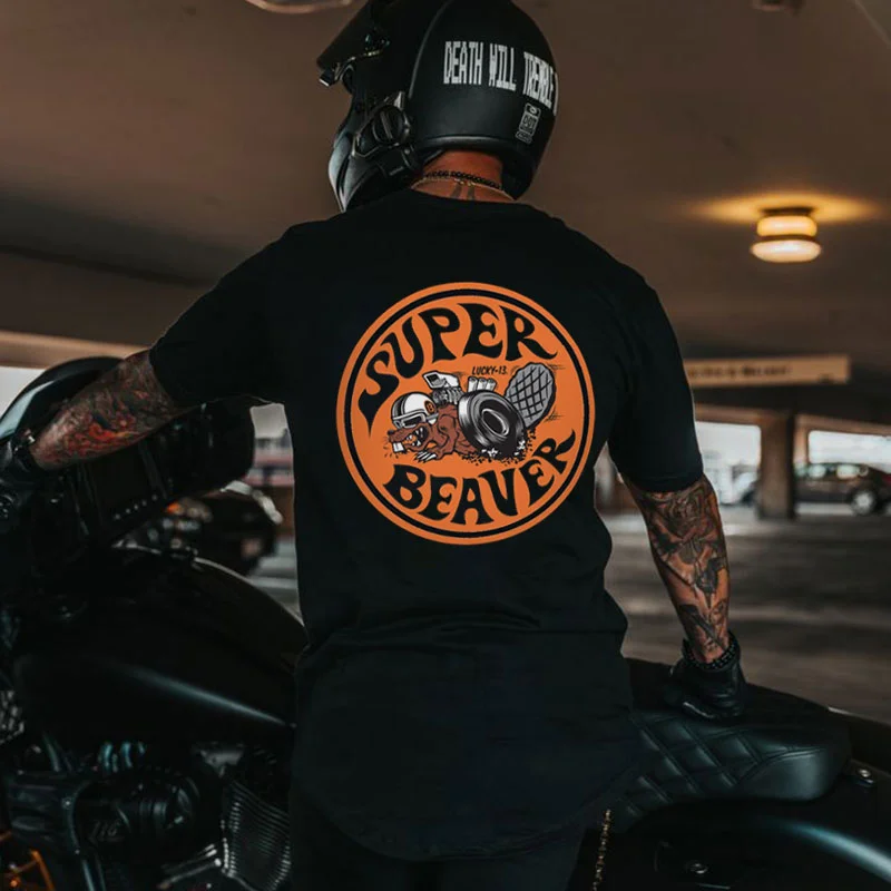 SUPER BEAVER Black Print T-shirt