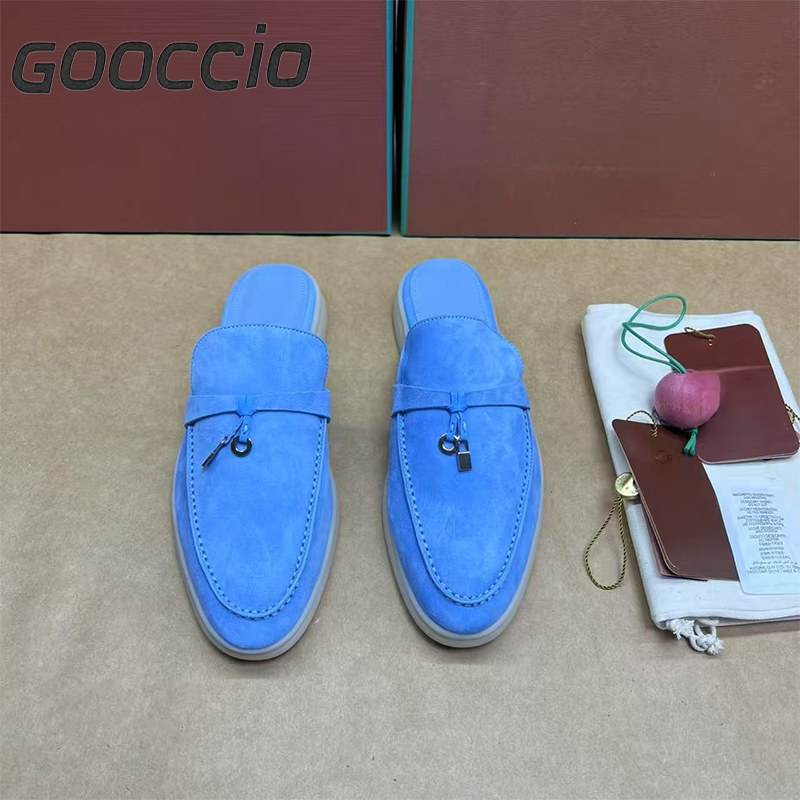 MY248 Suede Calf-Skin Slippers/Moccasins For Men GOOCCIO  