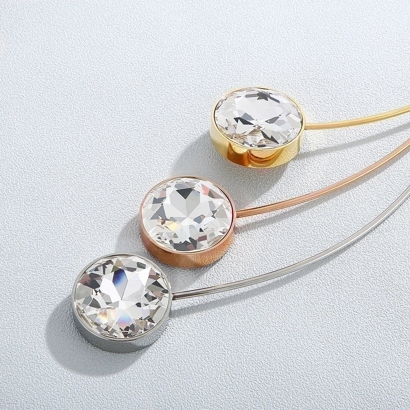 Stainless Steel 18K Gold Plated Elegant Minimalist Geometric Zircon Choker