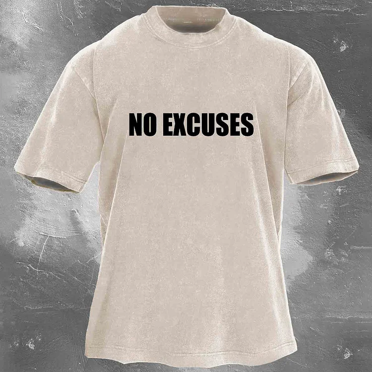No Excuses Men's washed T-shirt