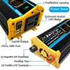 6000W Power Converter LCD Display Dual USB Digital Inverter (Black 12V to 220V)