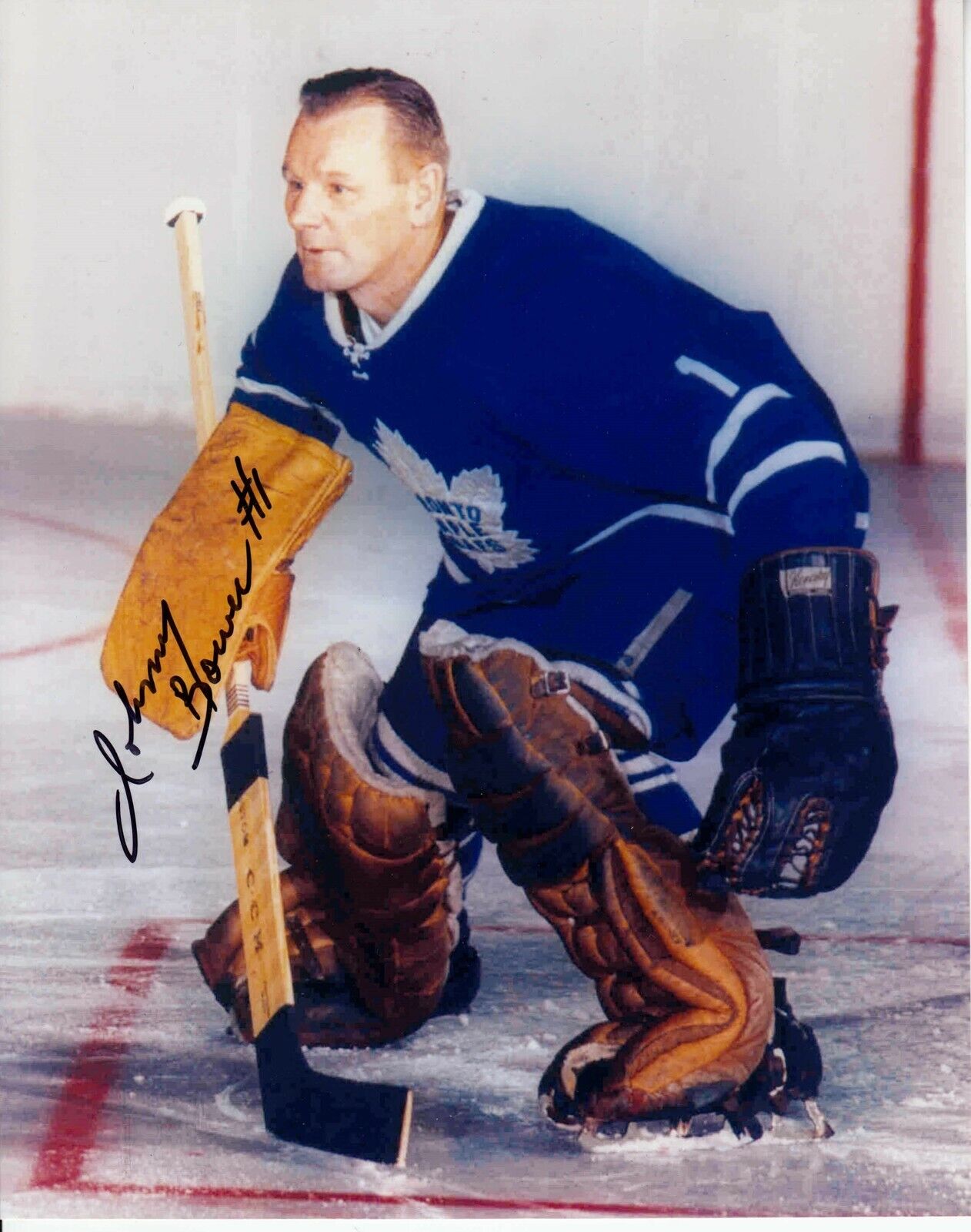 Johnny Bower #5 8x10 Signed Photo Poster painting w/ COA Toronto Maple Leafs 033119