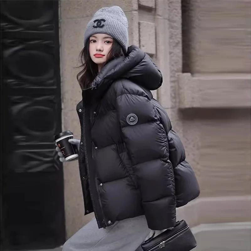 Toloer Cold Resistant Long Length Hooded Down Jacket Female 2024 Winter New Fashion Armband And Thick White Duck Down Matching Coat-Outfit Ideas