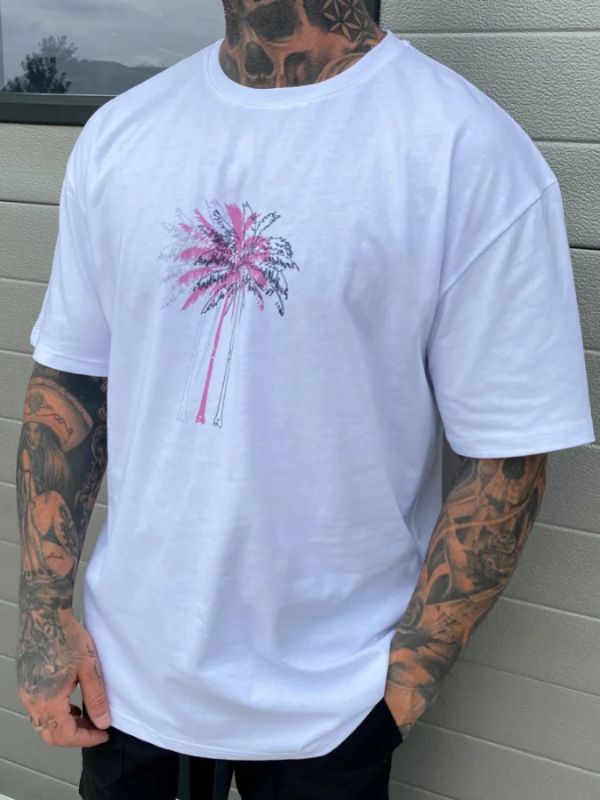 Casual White Print T-shirt