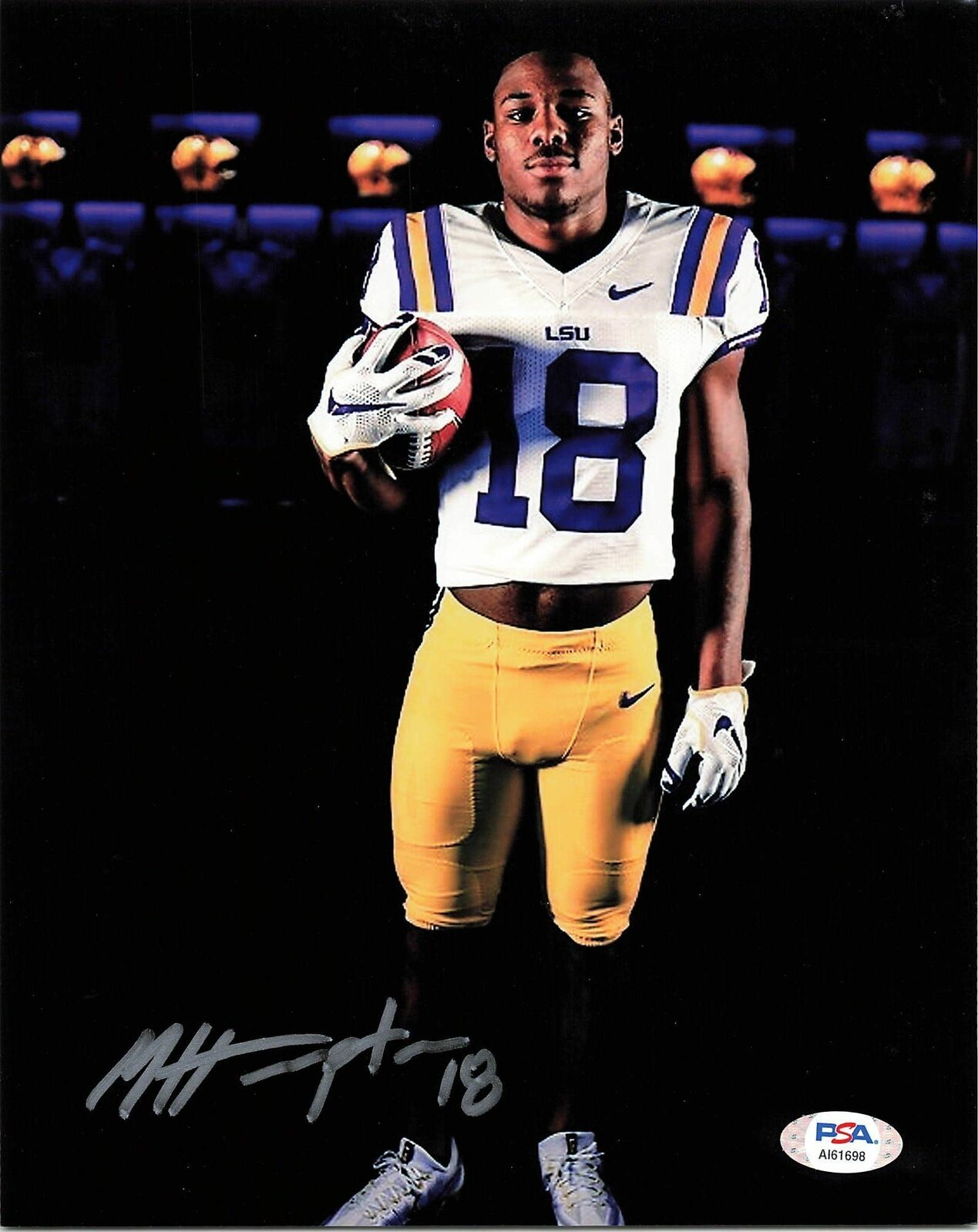 MAURICE HAMPTON JR. Signed 8x10 Photo Poster painting PSA/DNA LSU Tigers Autographed