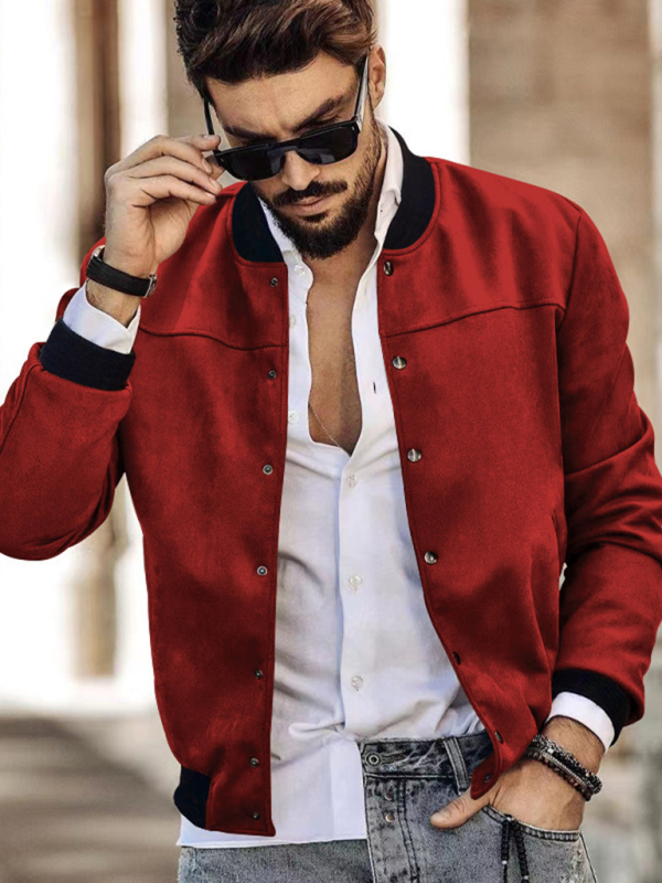 Mature Men's new long sleeve casual cardigan jacket