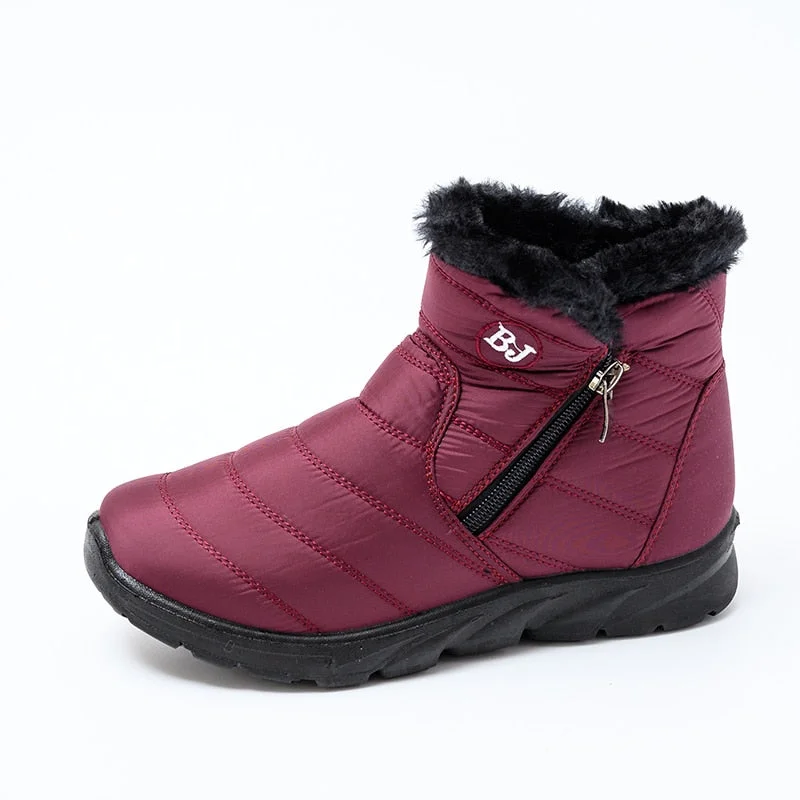 Women Boots Waterproof Snow Boots Female Plush Winter Boots Women Warm Ankle boots Winter Shoes Women casual flat shoes 2020