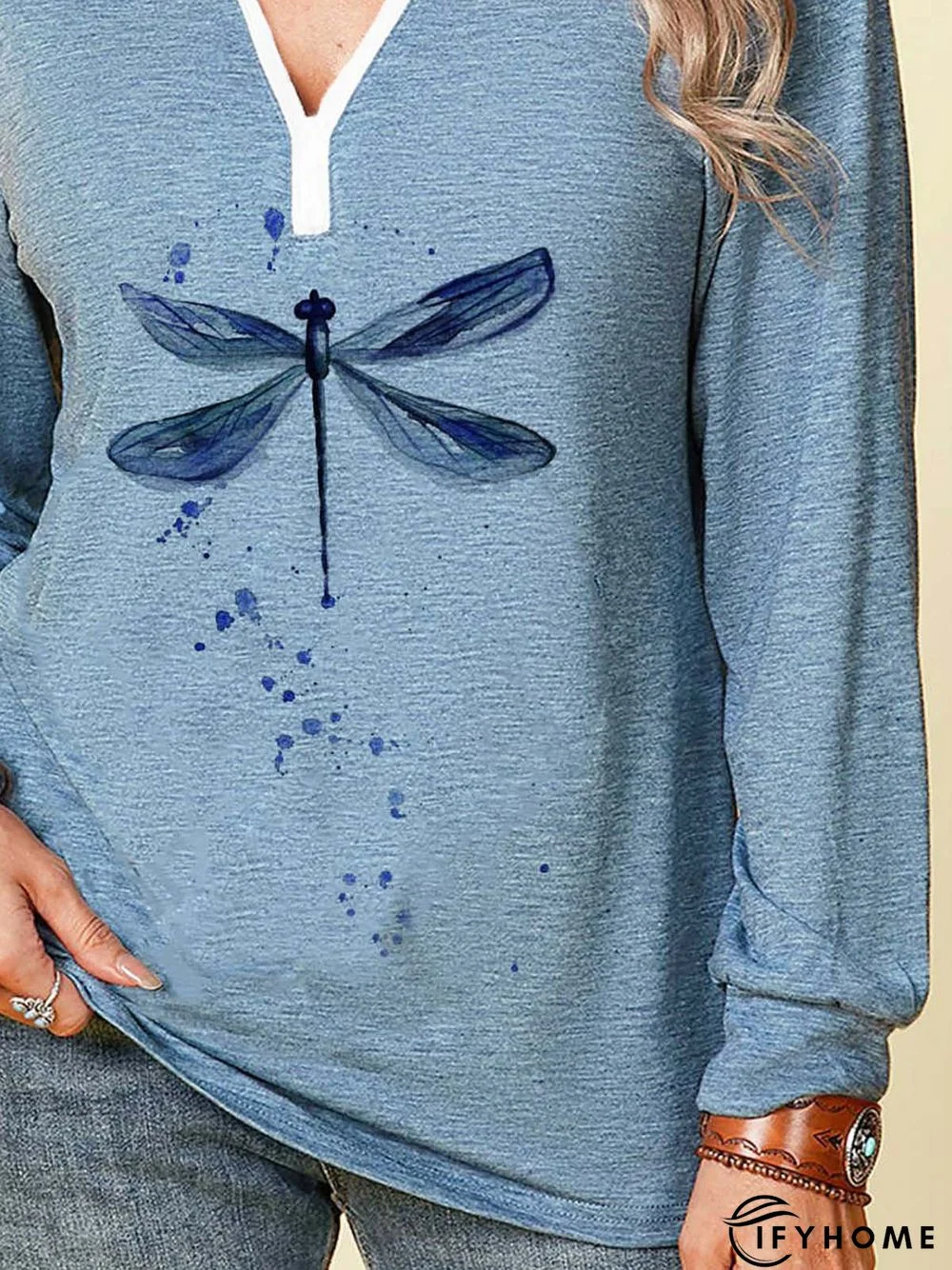 Animal Cotton-Blend Long Sleeve Shirt & Top | IFYHOME