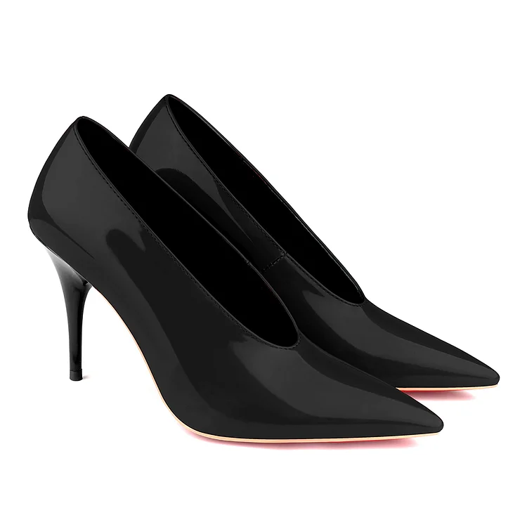 95mm Pointed Toe High Heel Red Bottoms Pumps Prom Shoes VOCOSI VOCOSI