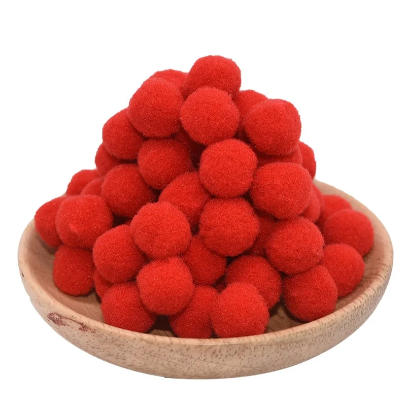 Plush Pompom 15mm 20mm 25mm Soft Pompones Fluffy Plush Balls Pom Poms Furball DIY Handmade Craft Material weeding home Decor