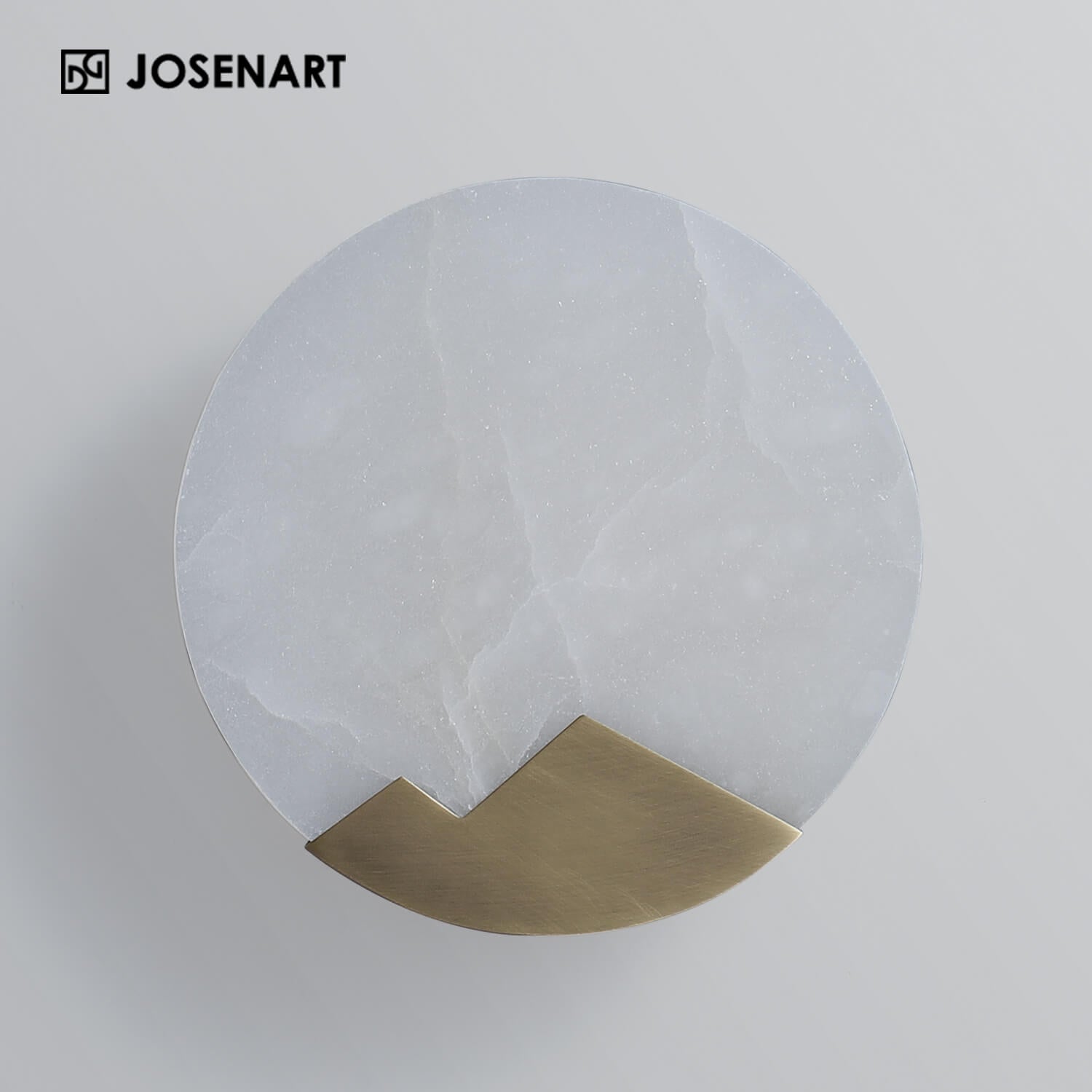 Alabaster Metal Frame Sconce JOSENART Josenart