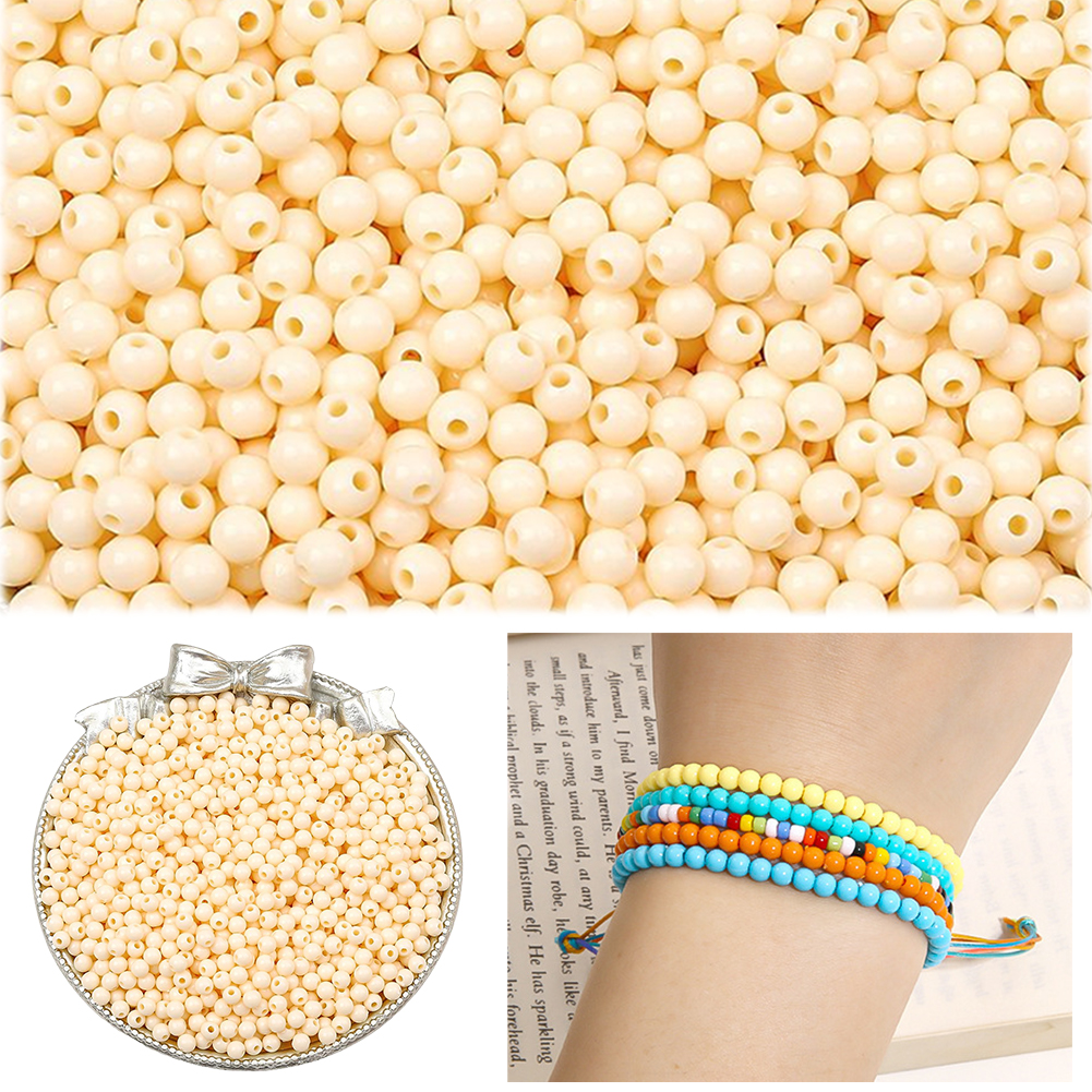 1800Pcs 3mm Acrylic Beads Decorative Craft Beads Small Beads for DIY Crafts (13)