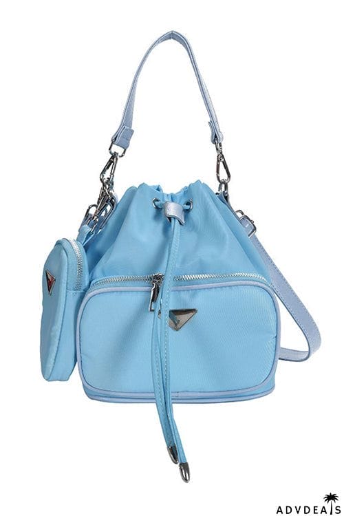 Nylon Adjustable Strap Bucket Bag