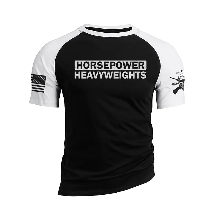 HORSEPOWER HEAVYWEIGHTS RAGLAN GRAPHIC TEE