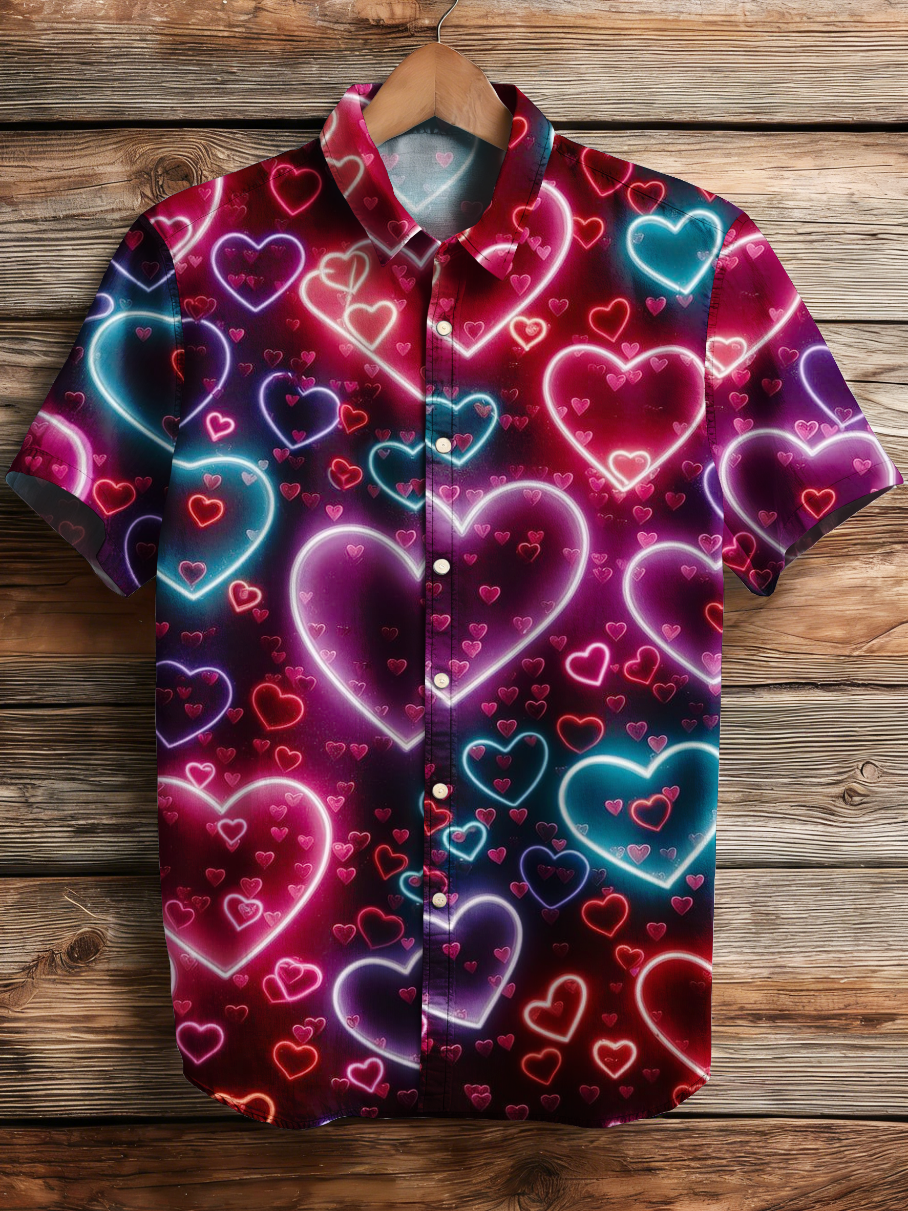 Men's Valentine's Day Casual Shirt PLUSCLOTHESMAN