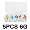 5Pcs Fishing Lures 6g 10g Rotating Metal Vib Vibration Bait Spinner Spoon Lure