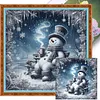 Snowman-14CT Stamped Cross Stitch 40*40cm tapestrymarket