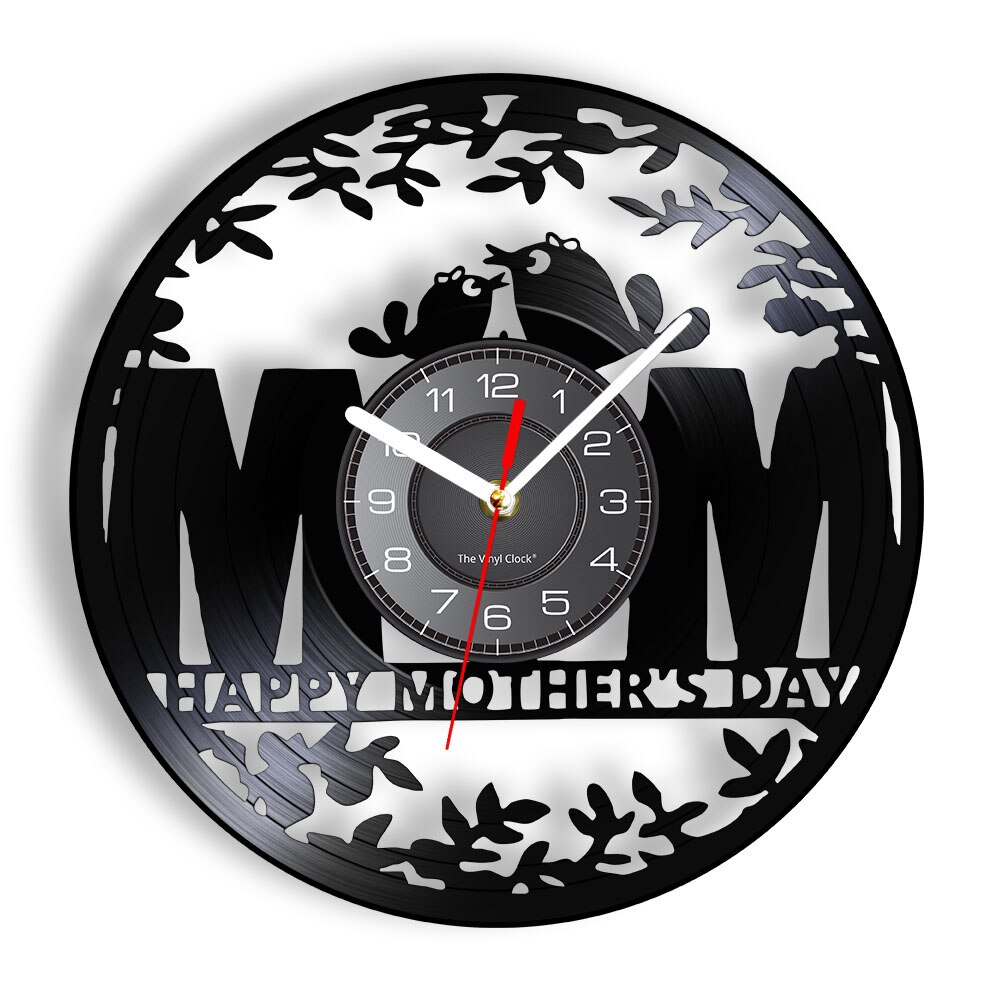 

Happy Mother\\\\\\\ s Day Album Re-purpo - Vinyl Record Wall Clock - Without LED, 501 Original