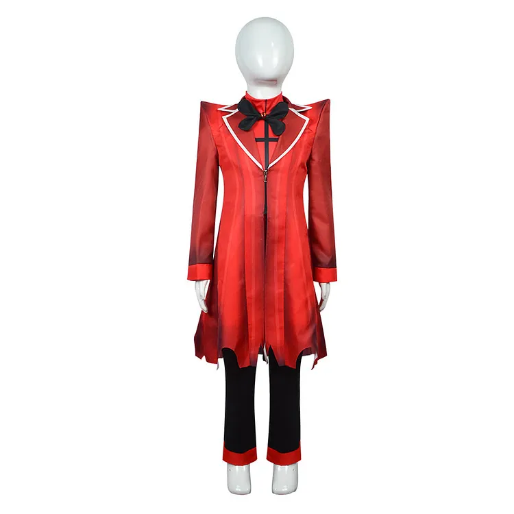 Kids Children Hazbin Hotel (2024) Alastor Cosplay Costume Outfits Halloween Carnival Suit