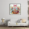 Easter Eggs In Flower Basket-14CT Stamped Cross Stitch 40*40cm/15.75*15.75in