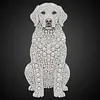 DIY Pearl Painting Dog for Home Wall Decor(25x25cm)
