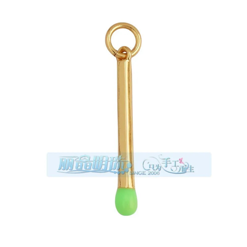 1 Piece 27*7.5mm 6*24mm Copper Lightning Pendant Jewelry Accessories