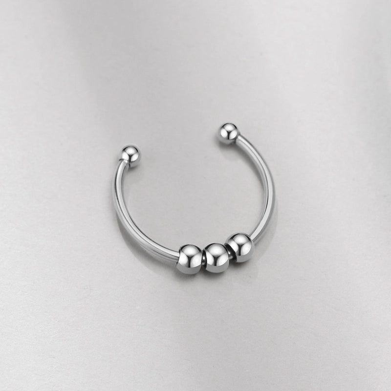 Minimalist Solid Color 304 Stainless Steel Gold Plated Round Plating Rings