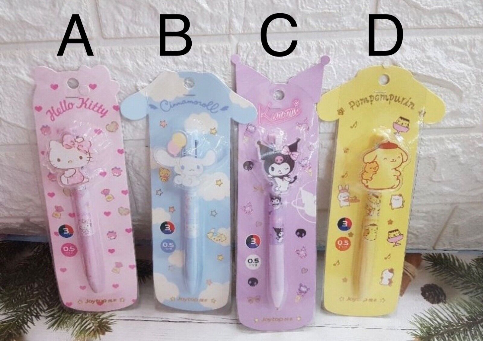 Hello Kitty 3-in-1 Pen Kuromi Cinnamonroll Multi Colors Blue Red Black Sanrio A Cute Shop - Inspired by You For The Cute Soul 