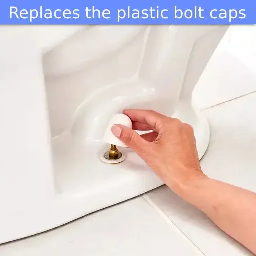 2 Frog Porcelain Toilet Bolt Covers 