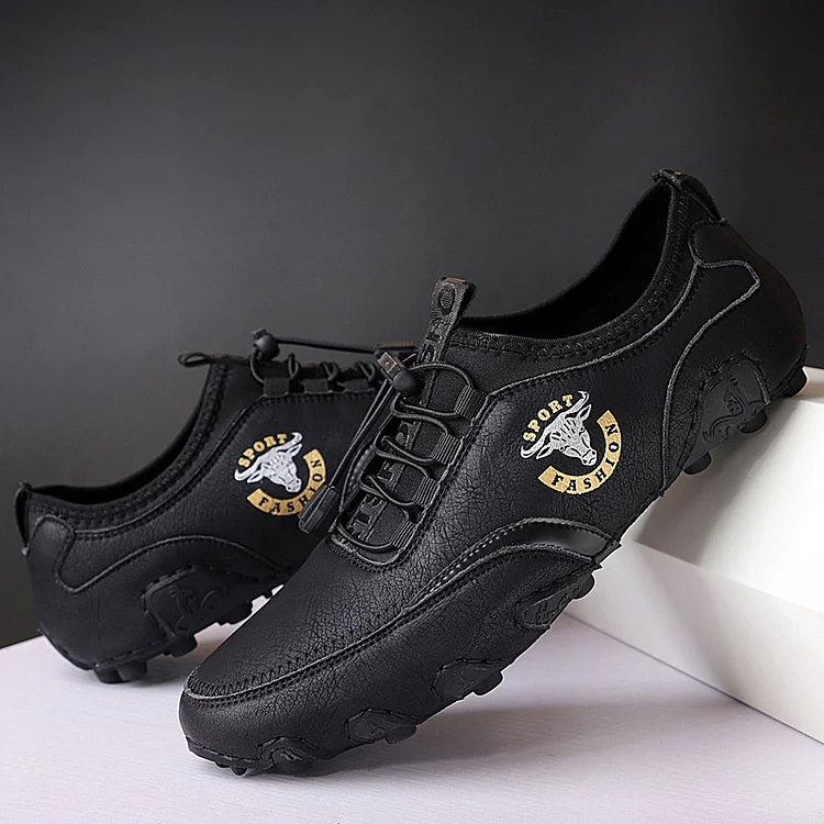 Stunahome Men's Fashion Retro Handmade Leather Comfortable Driving Octopus Shoes shopify Stunahome.com