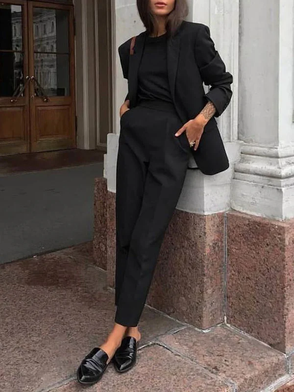 Daily casual simple business lady suit