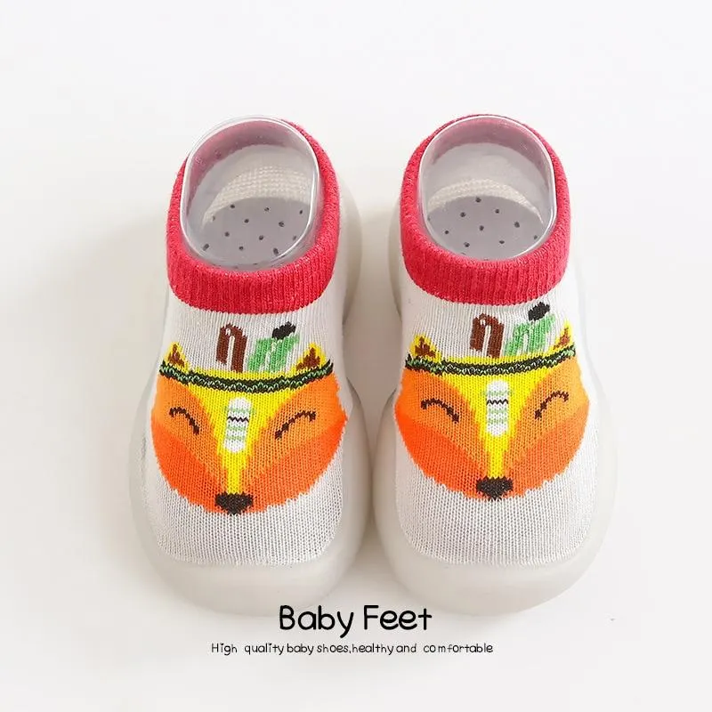 Unisex Baby Shoes First Shoes Toddler First Walkers Boy Soft Sole Rubber Outdoor Baby Shoes Cute Animal Baby Booties Anti-slip