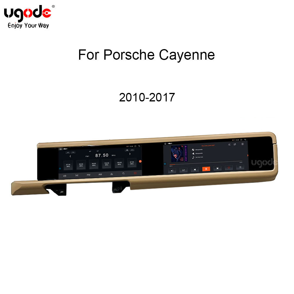 12.3 Zoll Android Dual bildschirm f&uuml;r Porsche Cayenne 2010-2017 mit Apple CarPlay und Co Pilot Bildschirm