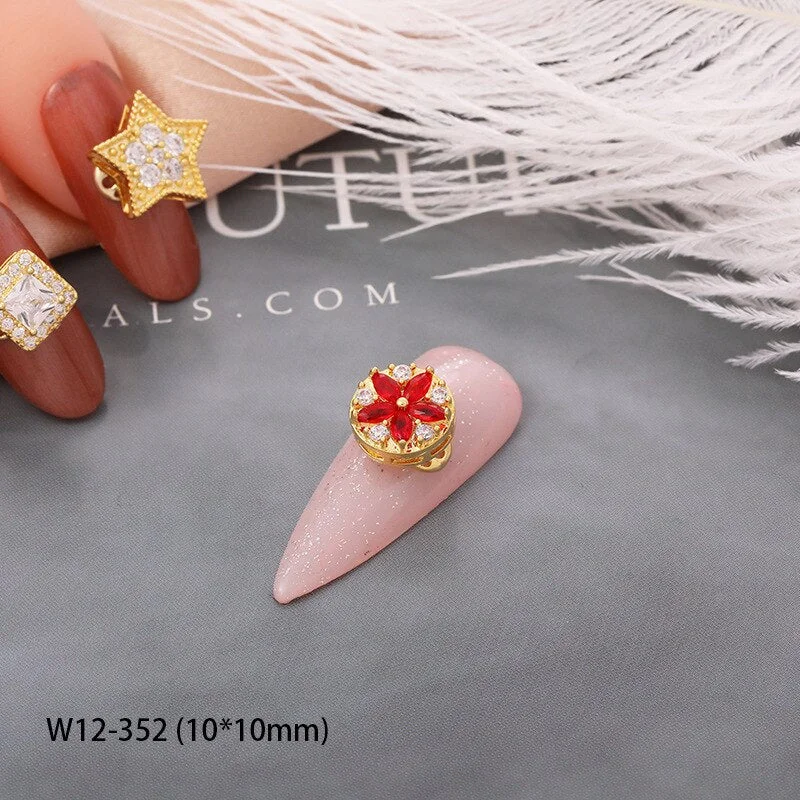 Japanese Nail Art Zircon High Speed Transfer Beads Rotatable Nail Alloy Pearlescent Nail Accessories DIY Nail Designer Supplies